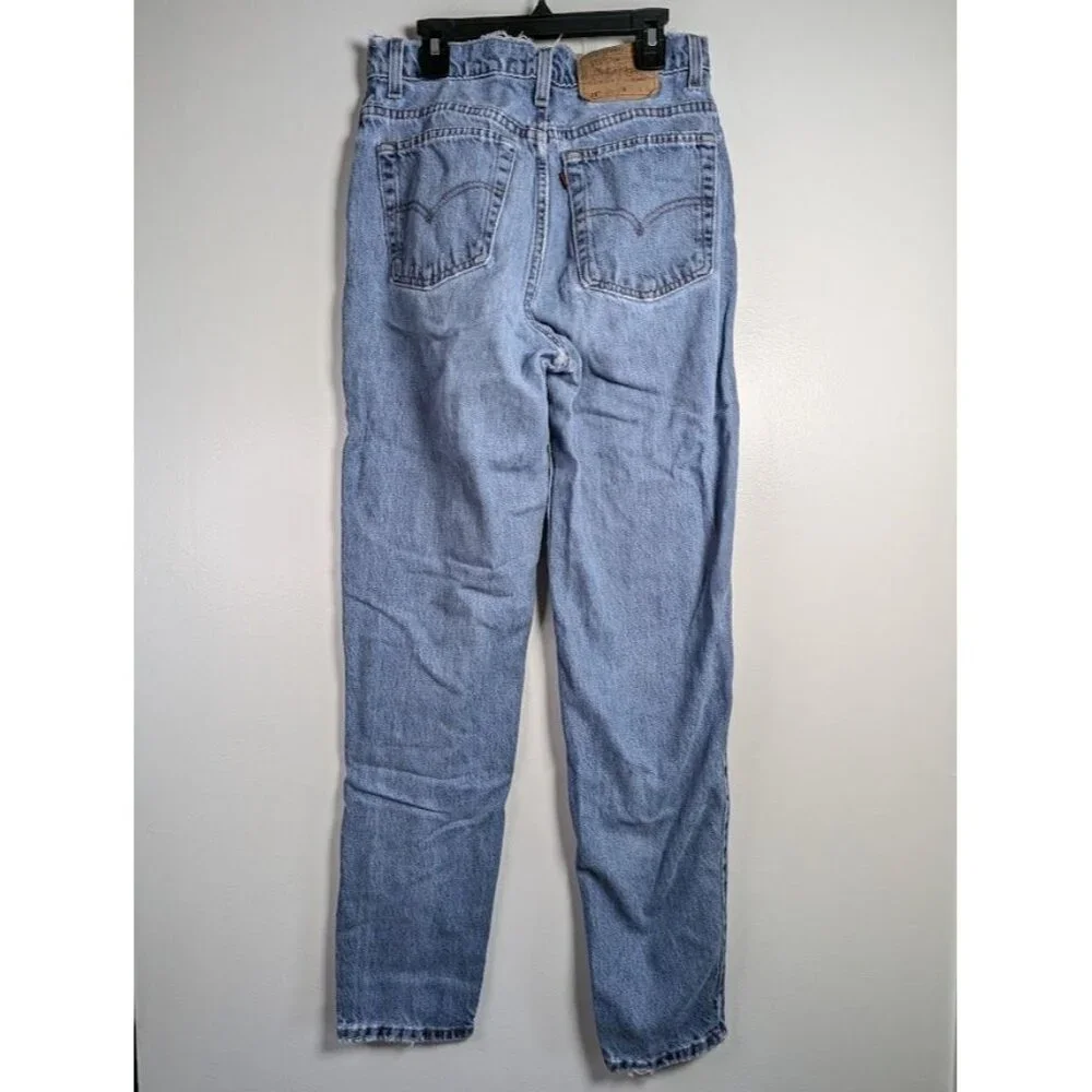 Vintage 90s Levi's 521‎ Jeans Size 10 Long Taper Fit Tapered Leg Denim 28x31 USA